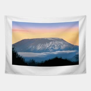 Sunrise Over Mt Kilimanjaro Digital Painting Tapestry