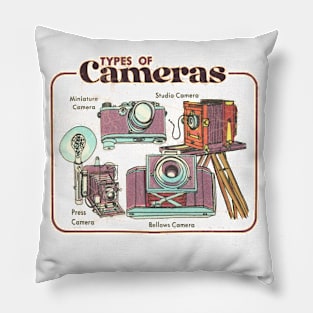 Cameras - Vintage Retro Aesthetic Pillow