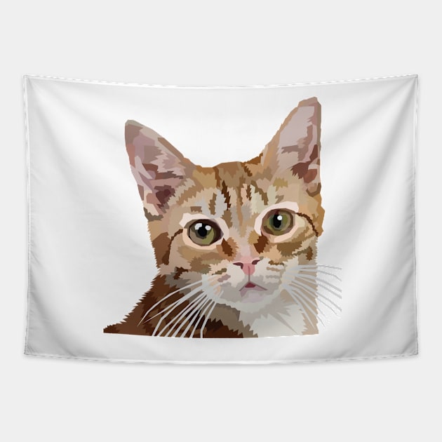 Orange Tabby Tapestry by aecdesign