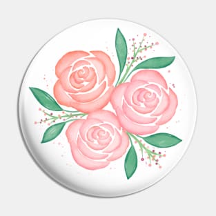 Spring roses Pin