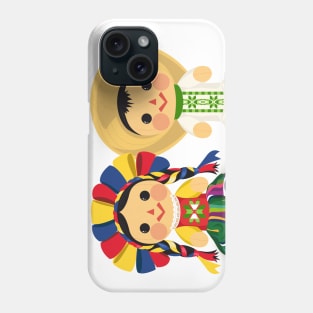 Mexican María Dolls. Mexican Otomi Dolls. Traditional Mexican Rag Dolls Phone Case