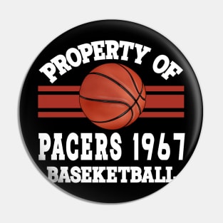 Proud Name Pacers Graphic Property Vintage Basketball Pin