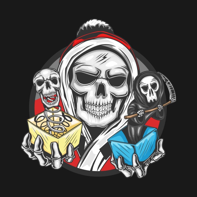 skull santa claus bring skull grim reaper gift christmas by windhamshop