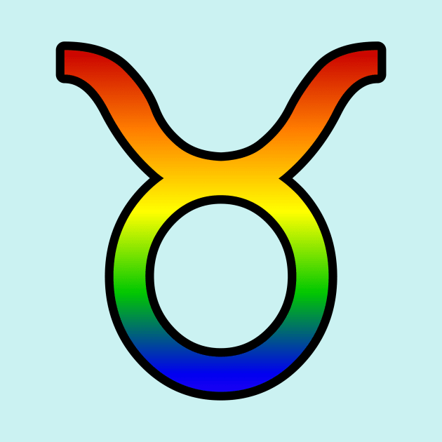 Taurus Rainbow Pride Symbol by SillyStarlight