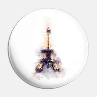 Watercolor Eiffel Tower Pin