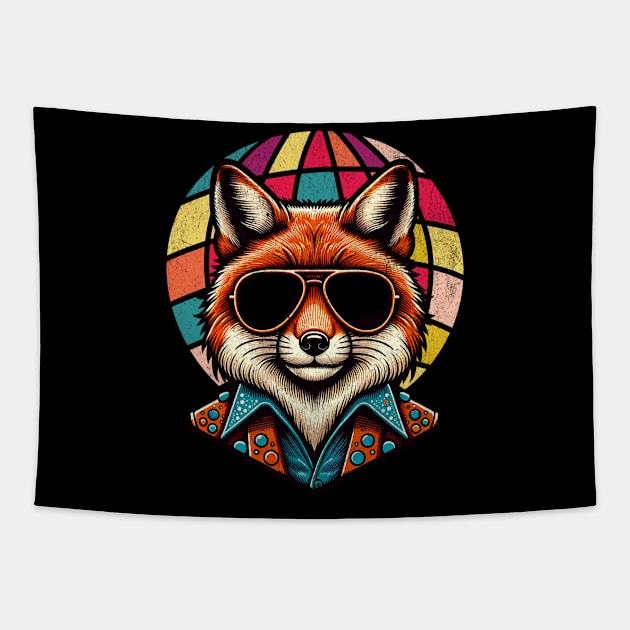 Disco Fox Tapestry by The Jumping Cart