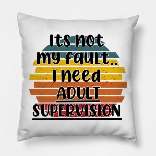 Retro Sunset Adult Supervision Pillow