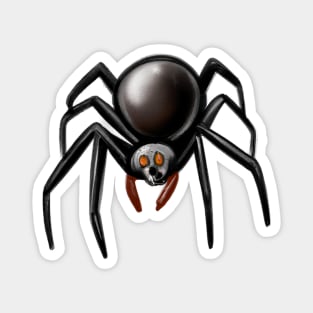 Cute Black Widow Spider Drawing Magnet