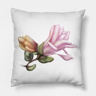 Magnolia Illustration Pillow