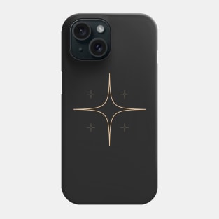 bohemian astrological logo design with sun, stars and sunburst. Boho linear icons or symbols in trendy minimalist style. Modern art Phone Case