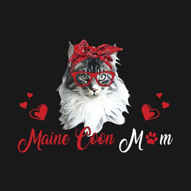 Maine Coon Cat Mom Funny Cat Lover Gift by Tatjana  Horvatić