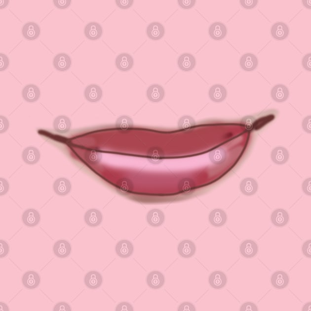 Pink Lips Smile by ellenhenryart