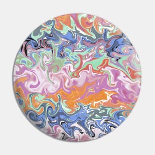 Liquid Graffiti Marbled Pattern Pin