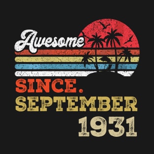 Awesome Since September 1931 Limited Edition, 92nd Birthday Gift 92 years of Being Awesome T-Shirt