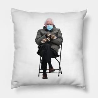 Bernie Sanders Mittens Inauguration Meme Pillow