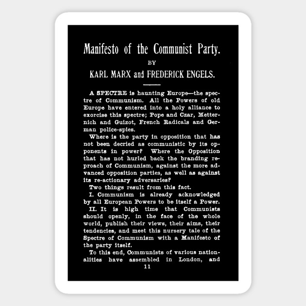 The Communist Manifesto Karl Marx First Page The Communist