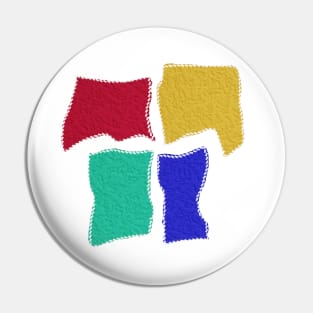 Four Stitch Colors Pin