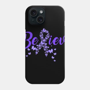 Purple Ribbon Elephant Lover ALZHEIMER AWARENESS Gift Phone Case