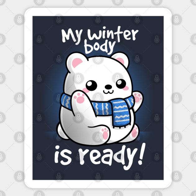 Winter Polar Bear Sticker Illustrations