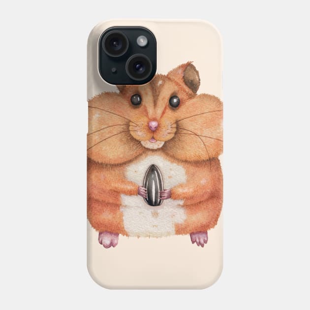 Sunflower Hamster Phone Case by Timone