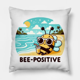 Bee Positive: Sunny Beach Chill Pillow