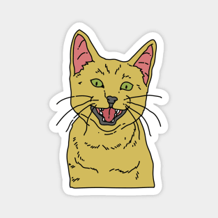 Yellow Smiling Cat Magnet