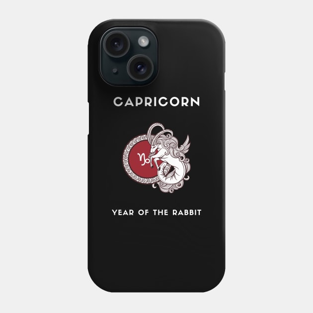 CAPRICORN / Year of the RABBIT Phone Case by KadyMageInk