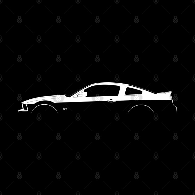 Ford Mustang GT (2005) Silhouette by Car-Silhouettes
