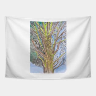 MEDUSA WATERCOLOR TREE Tapestry