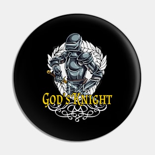 Gods Knight Religious Christian Bible Belief Faith Pin