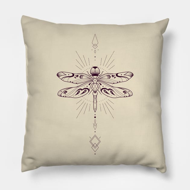 Dragonfly Pillow by NaylaSmith