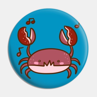 Musical Red Crab Pin