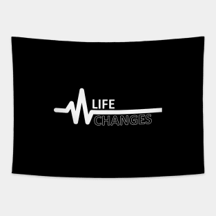 Life Changes Like ECG - It Moves Up & Down Meaning Full Art Tapestry