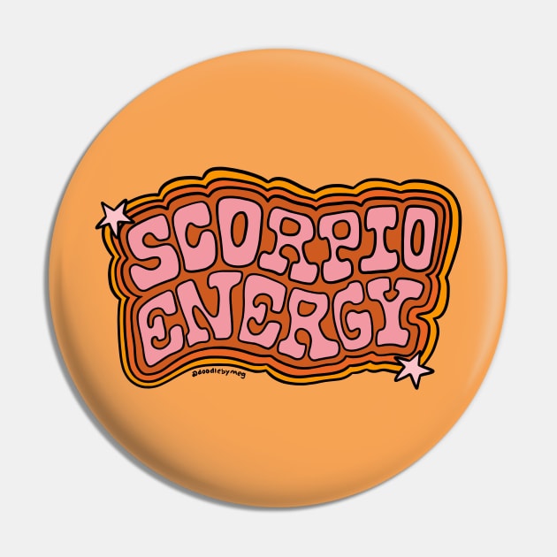 Scorpio Energy Pin by Doodle by Meg