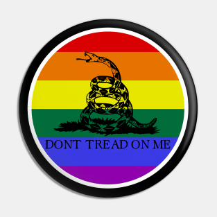 Rainbow Gadsden Flag Pin