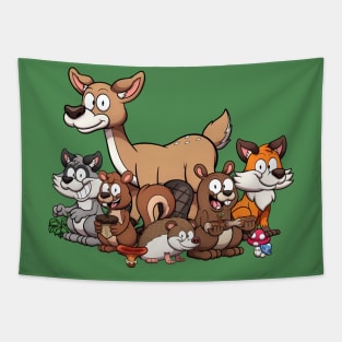 Cute Forest Animals Tapestry