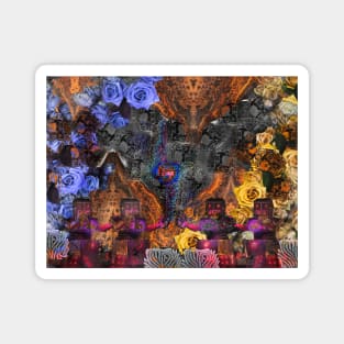 Rusty Rose Robot Reticulation Magnet