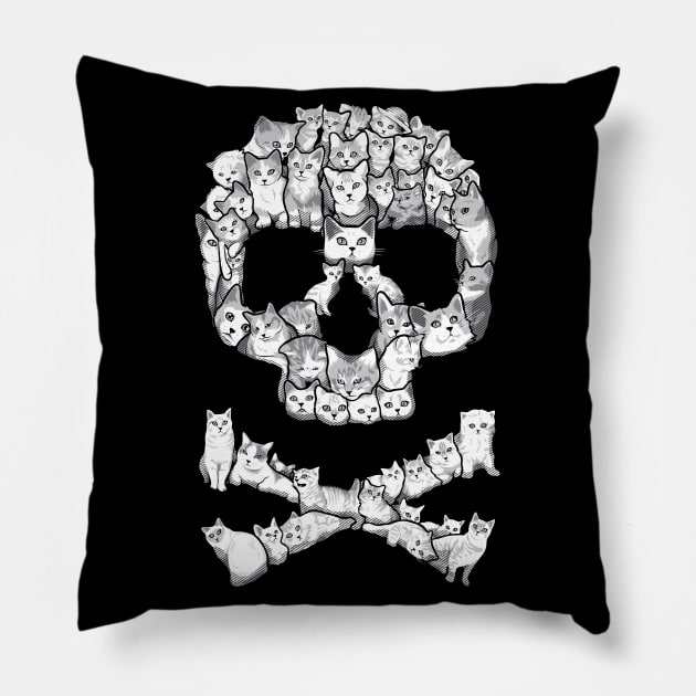 Skulls are for Pussies Pillow by harebrained