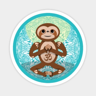 Sloth Meditating Magnet
