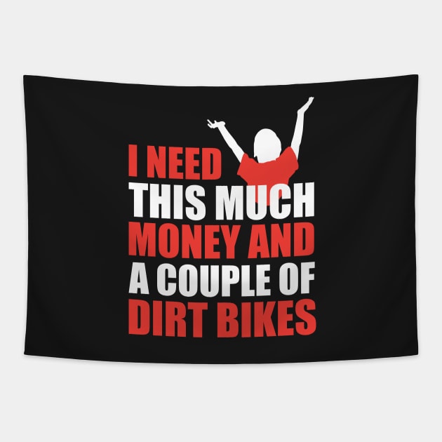 Money And Ditbikes Tapestry by Dirt Bike Gear