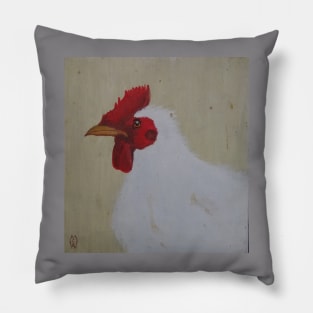 The White Rooster Pillow