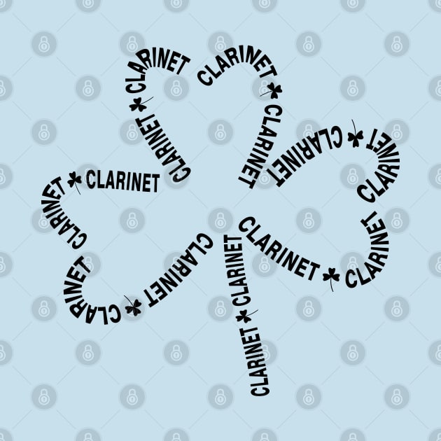 Clarinet Text Shamrock by Barthol Graphics