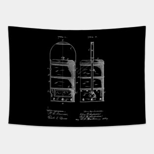 Dinner Pall Vintage Patent Hand Drawing Tapestry