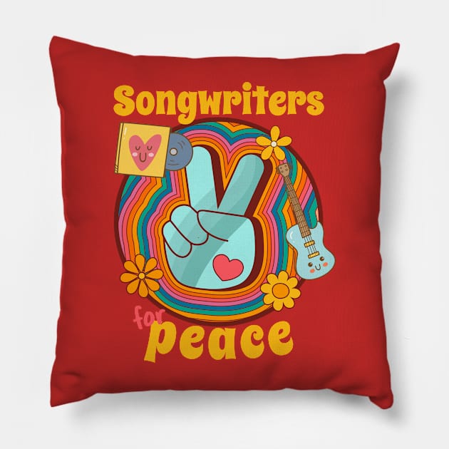 Songwriters for Peace Pillow by DeliriousSteve