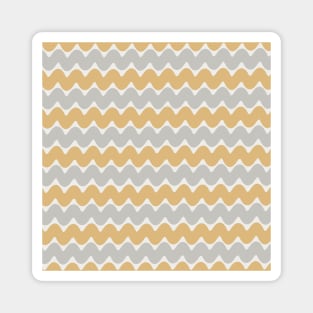 Gold and grey waves Magnet