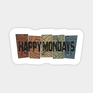 Happy Mondays Retro Pattern Magnet