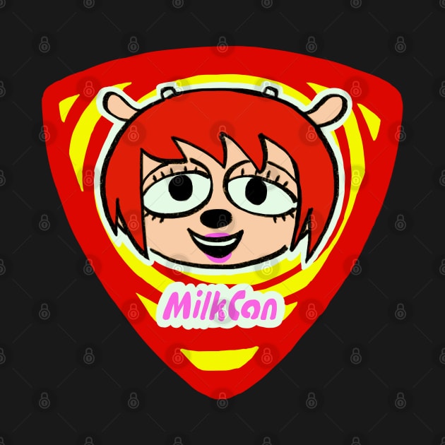 Mudwizard draws the red lammy milkcan band guitar pick / um jammer lammy sheep girl by mudwizard