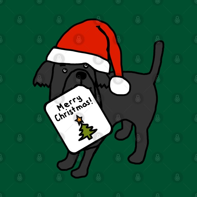 Cute Dog says Merry Christmas by ellenhenryart