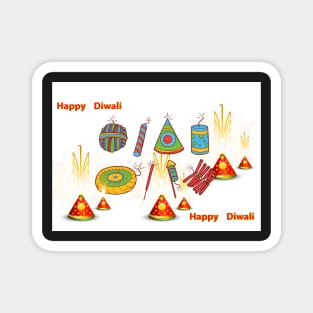 Happy Diwali Greeting Card Magnet