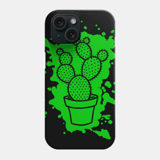 Bunny Ears Cactus - Splatter Cut Out Green Phone Case